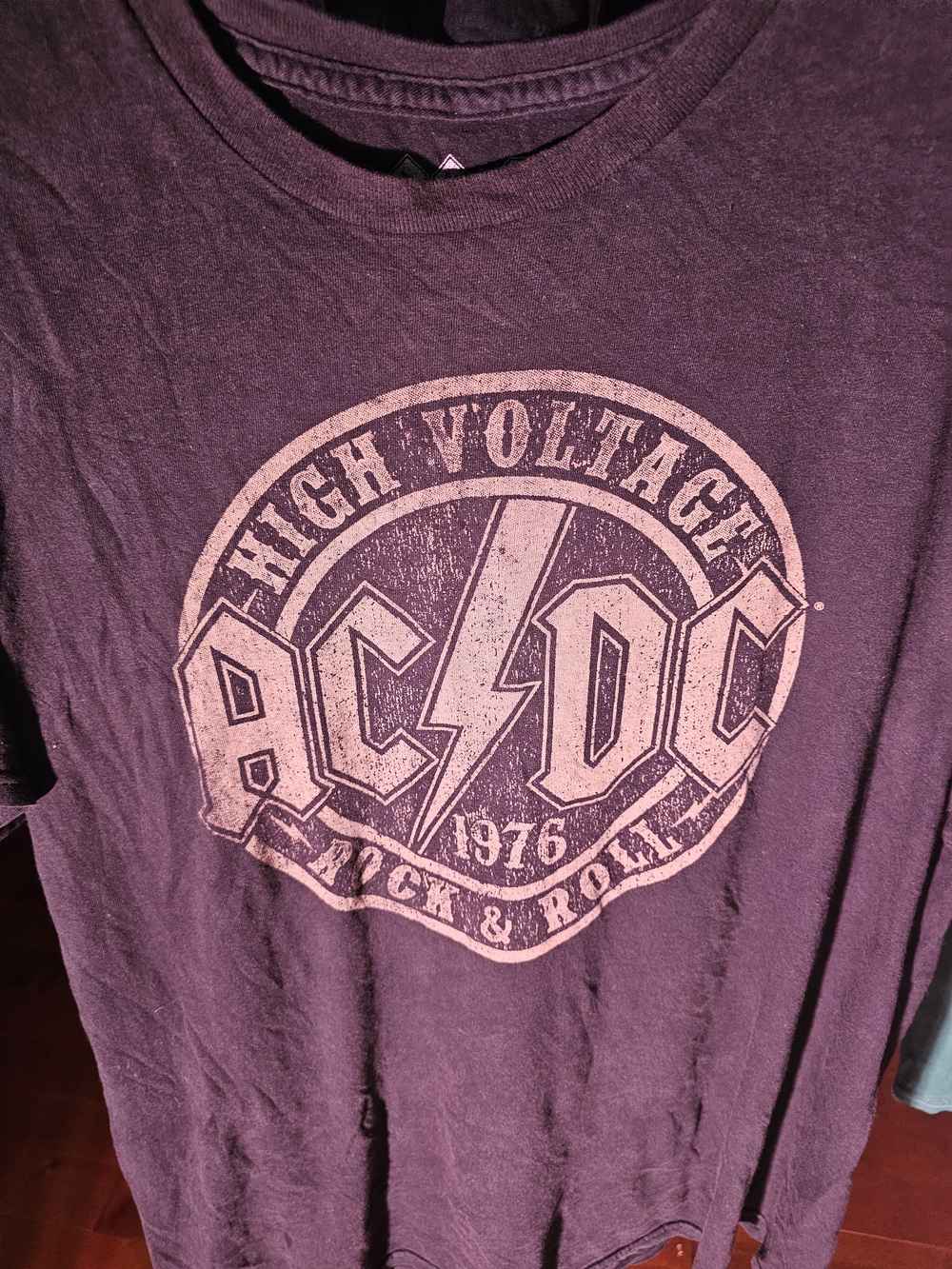 AC/DC High Voltage Graphic Tee in Deep Plum